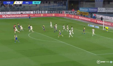 【意甲】托纳利生日梅开二度 米兰3比1维罗纳仍领跑